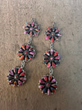 “Better Than Revenge” Handmade Pink Dream Mojave and Sterling Silver Flower Dangle Earrings