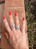 “The Golden Collection” THE VENICE BAND Handmade Turquoise Gold Plated Beaded Stretch Ring