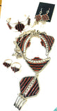 Zuni Sterling Silver & Coral Necklace Set