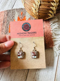 Navajo Sterling Silver & Multi Stone Inlay Dangle Earrings