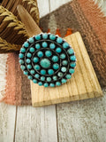 Handmade Sterling Silver & Turquoise Cluster Adjustable Ring by Nizhoni