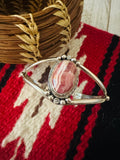 Navajo Rhodochrosite & Sterling Silver Cuff Bracelet