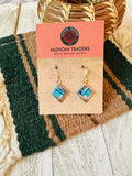 Navajo Sterling Silver & Multi Stone Inlay Dangle Earrings