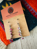 Handmade 4 Stone Pink Dream & Sterling Silver Dangle Earrings by Nizhoni