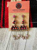 Handmade Pink Dream, Pink Opal & Sterling Silver Chandelier Dangle Earrings by Nizhoni