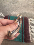 Navajo Sterling Silver & Sonoran Moutain Turquoise Bracelet Cuff Signed