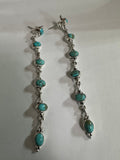 Turquoise Storm Handmade Natural Turquoise and Sterling Silver Dangles