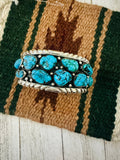 Old Pawn Navajo Sterling Silver & Sleeping Beauty Turquoise Cuff Bracelet