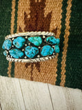 Old Pawn Navajo Sterling Silver & Sleeping Beauty Turquoise Cuff Bracelet