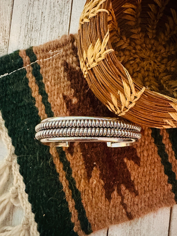 Navajo Twisted Sterling Silver Cuff Bracelet