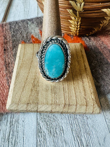 Navajo Turquoise & Sterling Silver Adjustable Ring