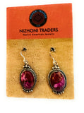 Navajo Pink Dream Mojave & Sterling Silver Dangle Post Earrings