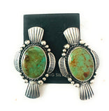 Navajo Royston Turquoise & Sterling Silver Post Earrings