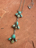 Beautiful Handmade Sterling Silver & Number 8 Turquoise Drop Necklace