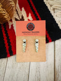 Navajo Opal & Sterling Silver Inlay Dangle Earrings