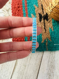 Navajo Turquoise & Sterling Silver Inlay Cuff Bracelet