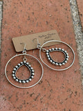 Handmade Sterling Silver Ball Hoop Earrings