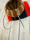 Navajo Twisted Sterling Silver Hoop Earrings