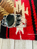 Navajo Sterling Silver & Onyx Cuff Bracelet