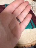 Beautiful Navajo Sterling Silver & Turquoise Single Stone Ring Signed