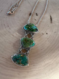 Beautiful Handmade Sterling Silver & Sonoran Mountain Turquoise Drop Necklace