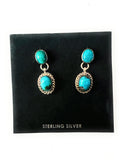 Navajo Sterling Silver & Turquoise Dangle Earrings