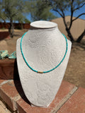 “The Golden Collection” VENICE NECKLACE Handmade Turquoise Beaded 14k Gold Plated Beaded Necklace