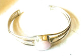 Navajo Queen Pink Conch Shell & Sterling Silver Cuff Bracelet