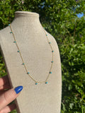 “The Golden Collection” Earthy Treasure Handmade Natural Turquoise 14k Gold Plated Necklace