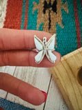 Zuni Sterling Silver & White Opal Butterfly Ring Size 6.5