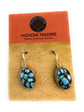 Navajo Golden Hills Turquoise & Sterling Silver Dangle Earrings