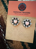 Navajo Sterling Silver & Queen Pink Heart Necklace Set