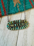 Navajo Sterling Silver & Turquoise Cluster Necklace