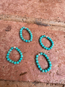 THE VENICE BAND Handmade Turquoise Beaded Stretch Ring