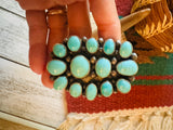 Navajo Sterling Silver & Kingman Turquoise Ring Size 10