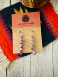 Handmade 4 Stone Pink Dream & Sterling Silver Dangle Earrings by Nizhoni