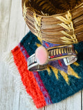 Navajo Queen Pink Conch Shell & Sterling Silver Cuff Bracelet