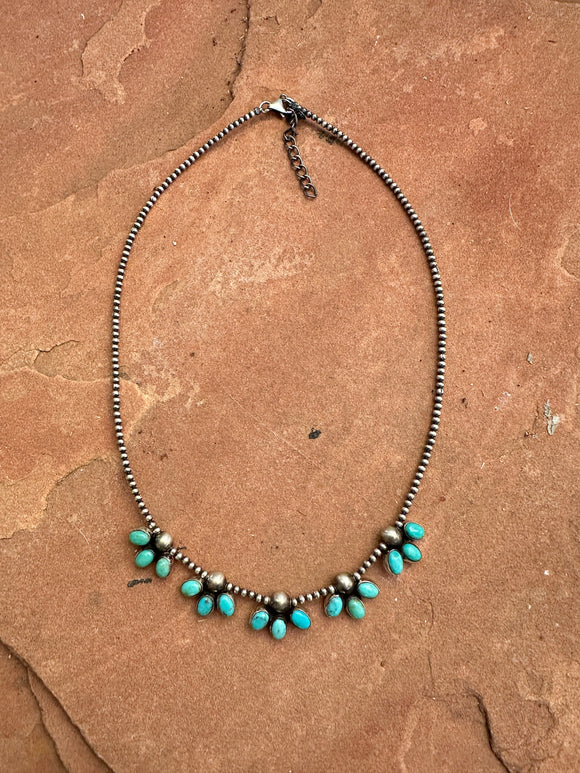 “The Mini Sunny” Beautiful Handmade Sterling Silver & Turquoise Necklace