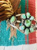 Navajo Sonoran Gold Turquoise & Sterling Silver Cuff Bracelet