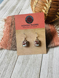 Navajo Sterling Silver & Multi Stone Inlay Dangle Earrings