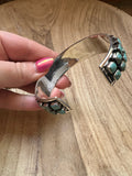 Handmade Turquoise & Sterling Silver Cuff Bracelet