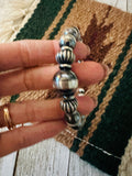 Navajo Sterling Silver Pearl Beaded Cuff Bracelet