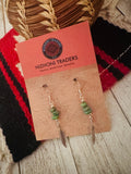 Navajo Turquoise & Sterling Silver Feather Dangle Earrings