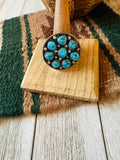 Navajo Sterling Silver & Kingman Turquoise Adjustable Ring