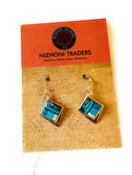 Navajo Sterling Silver & Multi Stone Inlay Dangle Earrings