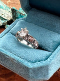 Wild Horse & White Topaz Sterling Silver Forever Ring