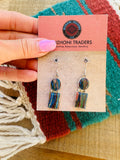 Navajo Rainbow Calsilica & Sterling Silver Dangle Earrings