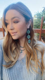 “Better Than Revenge” Handmade Turquoise and Sterling Silver Flower Dangle Earrings