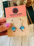 Navajo Sterling Silver & Multi Stone Inlay Dangle Earrings