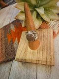 Navajo Agate & Sterling Silver Ring Size 8